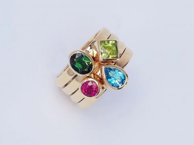 18ct Family Birthstone Stacks rings 2021