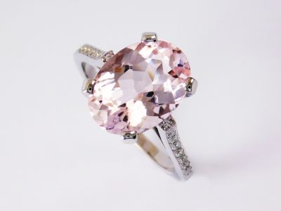 Morganite and Diamond Ring