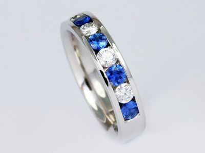 Sapphire and Diamond Eternity ring