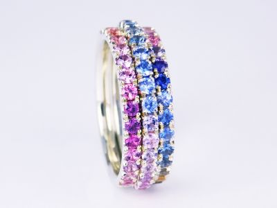 Three Row Sapphire Eternity Ring